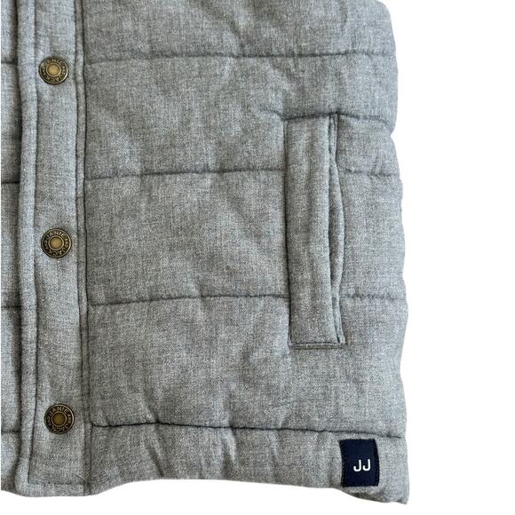 JANIE AND JACK Baby Boy Heather Gray Hooded Quilted Vest 18-24m - Picture 2 of 6
